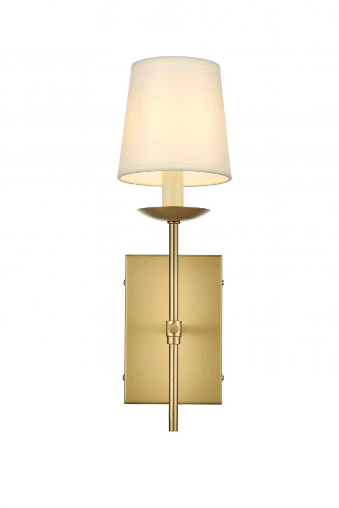Eclipse Wall W4"E5.5"H14"L1 Satin Gold