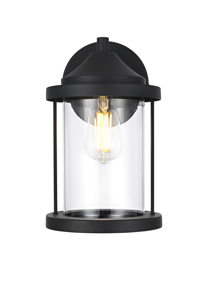 Wall Sconce W7.3" E8.2" H12.4" Black