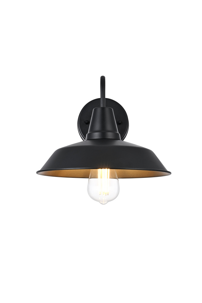Tinsley 13 inch Outdoor Wall sconce in Black