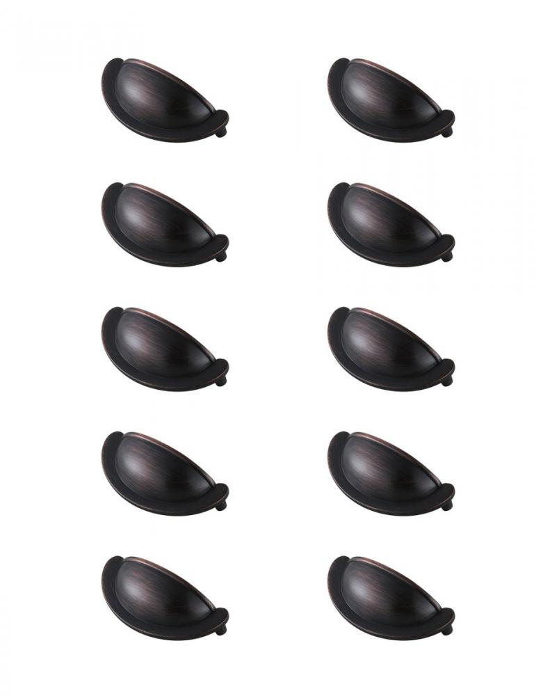 Claude 2-3/4" Center to Center Oil-rubbed Bronze Cup Bar Pull Multipack (set of 10)