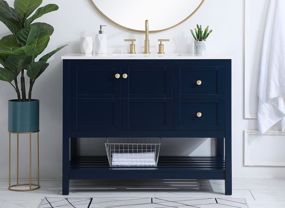 Blue bathroom vanity 42 inch hotsell