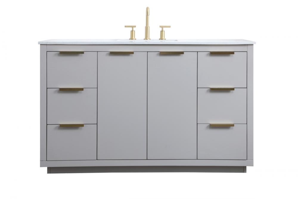 Vanity Cabinet 6Dw2Dr 54x22x34 Grey