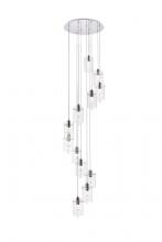 Elegant 5202D22C - Hana Pendant Lamp D22.1 x H10.4  L12*5W Chrome