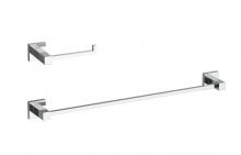 Elegant HWB-12S2PCH - Bathroom hardware set 24"x2.7+6.6"x3.1" chrome