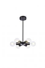 Elegant LD2338BK - Reyes Pendant Lamp D8.3"H1.7" Black