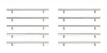 Elegant PL400-7-NK-10PK - Quinn 7-9/16" Center to Center Brushed Nickel Bar Pull Multipack (set of 10)