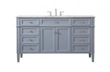 Elegant VF12560GR - 60 inch Single bathroom vanity in grey