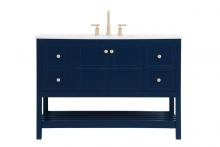 Elegant VF16448BL - 48 inch Single Bathroom Vanity in Blue
