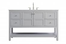 Elegant VF16454GR - Vanity Cabinet 2dr4dw 54"x22"x34" Grey
