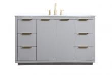 Elegant VF19454GR - Vanity Cabinet 6Dw2Dr 54x22x34 Grey