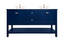 Elegant VF27060DBL - 60 inch Single bathroom vanity in Blue