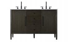 Elegant VF29654DCO - Vanity Cabinet 2Dr 3Dw 54x21.5x35 Chocolate Oak