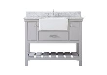 Elegant VF60142GR-BS - 42 inch Single bathroom vanity in grey with backsplash