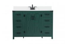 Elegant VF90248MGN-BS - 48 inch Single bathroom vanity in green with backsplash