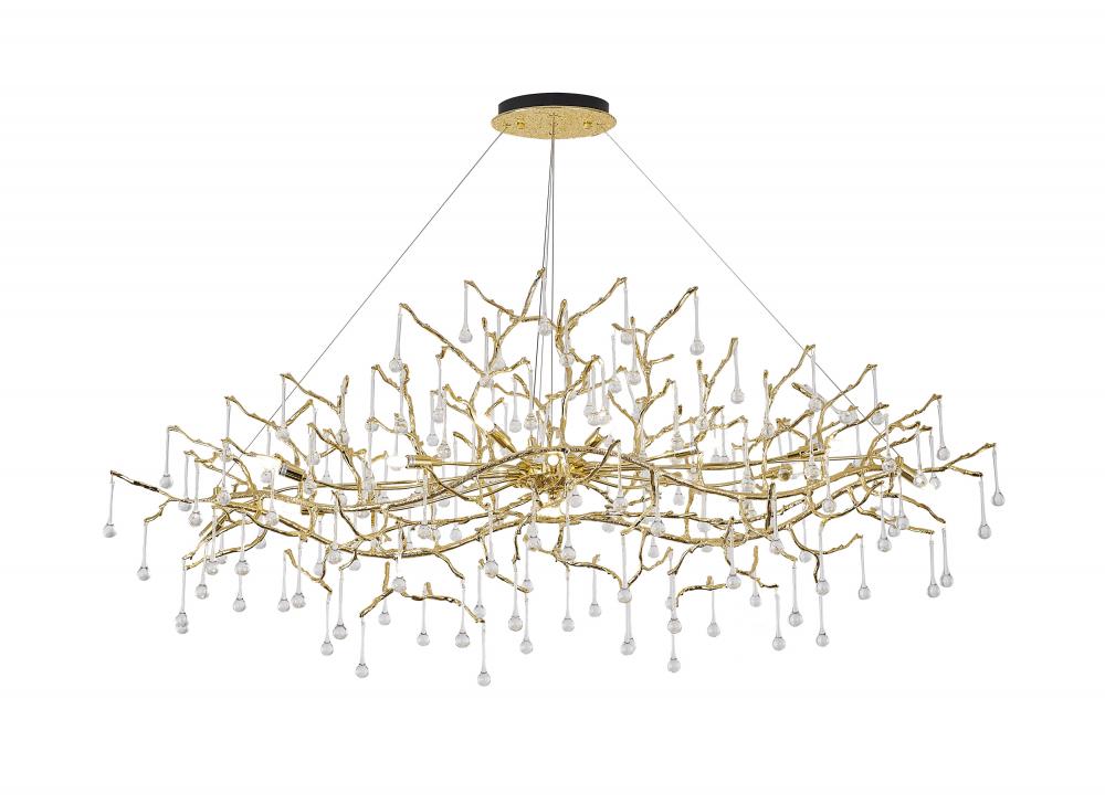 Chandelier Aluminum & Glass