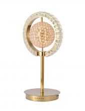 Bethel International Canada 6430T-G - LED Table Lamp Metal & Crystal