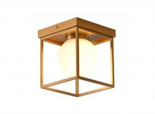 Bethel International Canada FT92FM7BR - Semi Flush Mount Metal & Glass