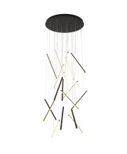 Bethel International Canada LTY01C32BLK - Satin Black LED Chandelier