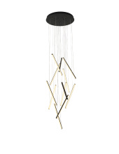 Bethel International Canada LTY02C24BLK - Satin Black LED Chandelier