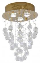 Bethel International Canada LX03G - Semi Flush Mount Metal & Crystal
