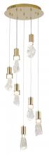 Bethel International Canada MAT08C16G - Chandelier  Stainless Steel & Crystal