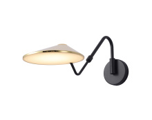 Bethel International Canada MU152W25BR - Black and Shiny Brass LED Wall Sconce