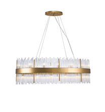 Bethel International Canada MU57OVG - Chandelier Stainless Steel & Glass