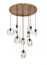 Bethel International Canada TR75C31BR - Chandelier Black & Brushed Brass