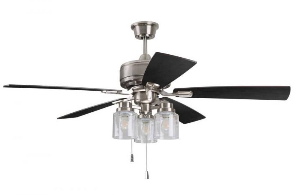 52" Ceiling Fan w/Blades & 3x4w LED Light Kit
