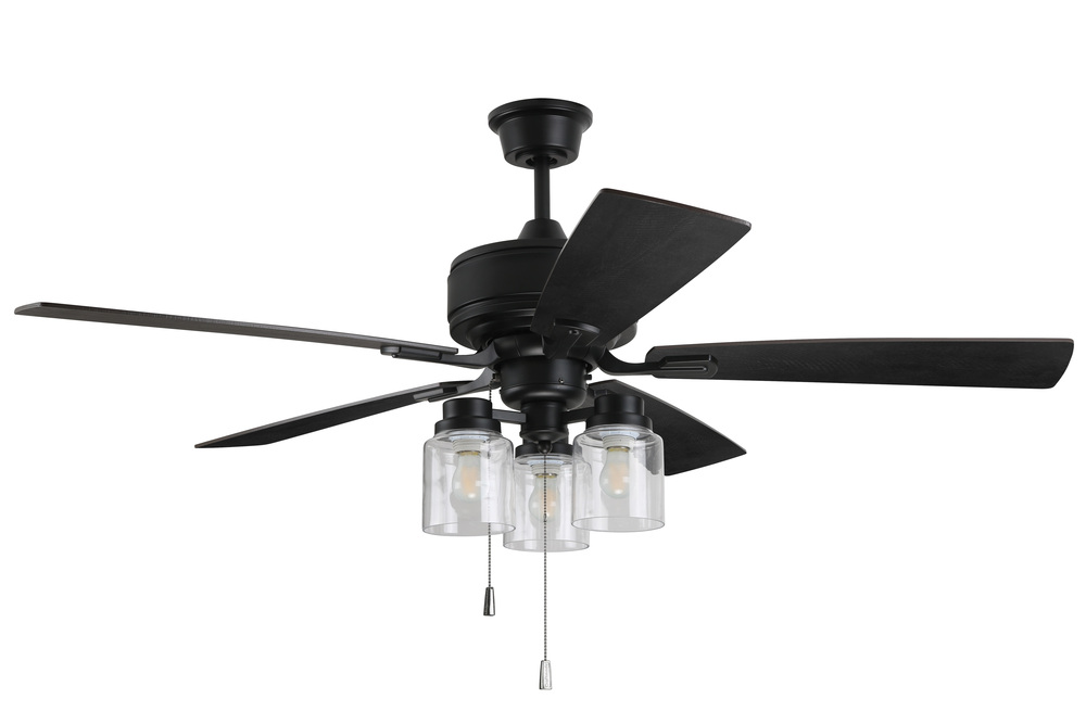 52" Ceiling Fan w/Blades & 3x4w LED Light Kit
