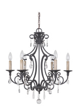 Craftmade 38926-MBK - 6 Light Chandelier